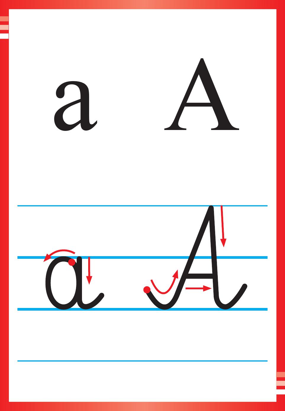 Alfabet polski, pisany dla dzieci do druku 1