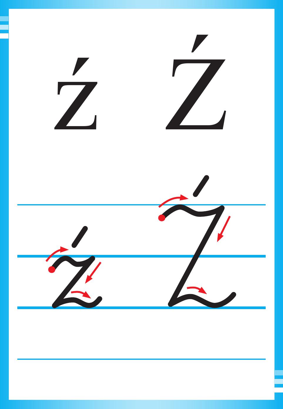 Alfabet polski, pisany dla dzieci do druku 41