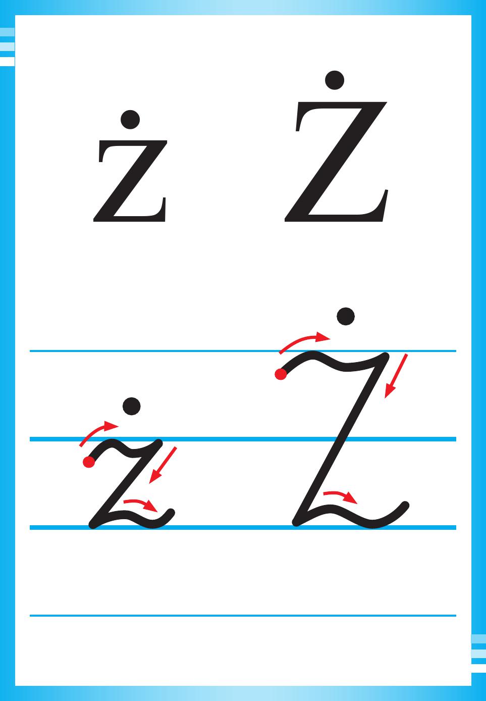 Alfabet polski, pisany dla dzieci do druku 42