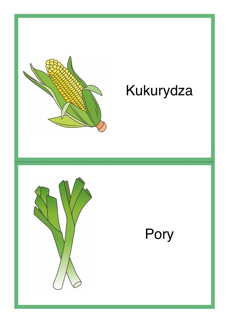 Tablice edukacyjne: warzywa do druku 4
