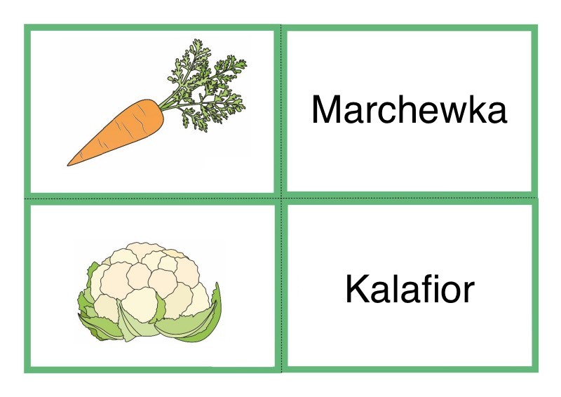 Tablice edukacyjne: warzywa do druku 18