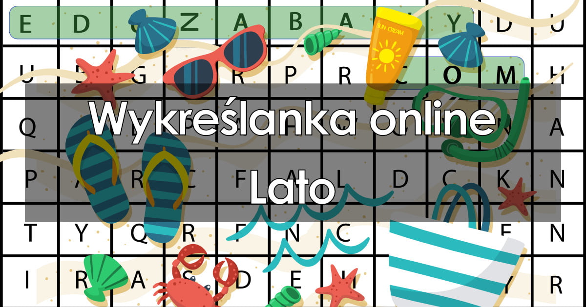 Wykreślanka dla dzieci Lato Gra online za darmo