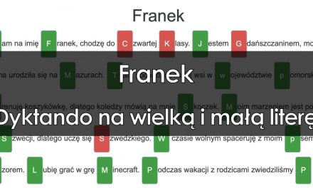 Dyktanda online dla klas 1 2 3 na rz i ż Żaba Żaneta Rozwiąż online