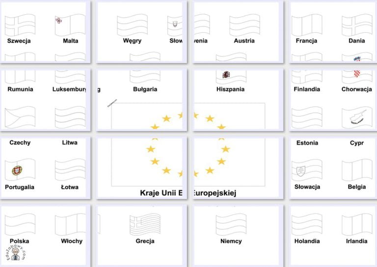 Kolorowanki Xxl Flagi Pa Stw Unii Europejskiej Do Druku Za Darmo Dla