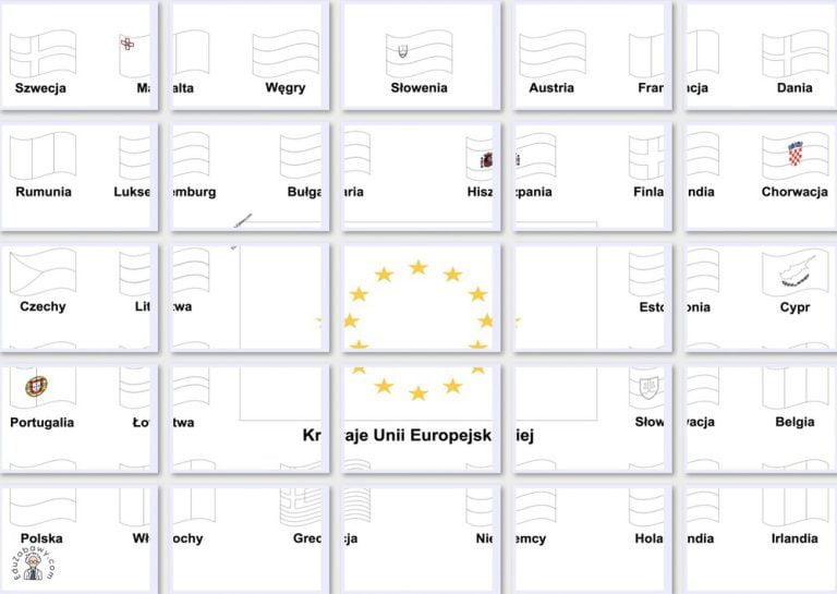 Kolorowanki Xxl Flagi Pa Stw Unii Europejskiej Do Druku Za Darmo Dla