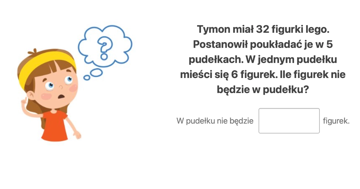 Quiz Zadania Tekstowe Dzielenie Z Reszt Dla Klas