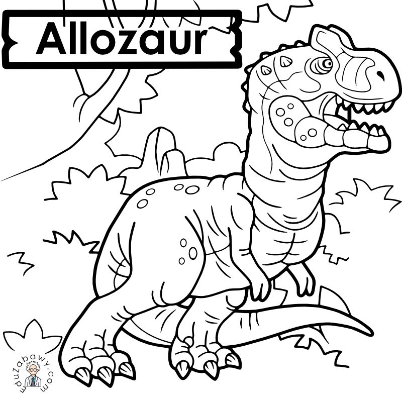 Kolorowanki online: Dinozaur: Groźny Allozaur