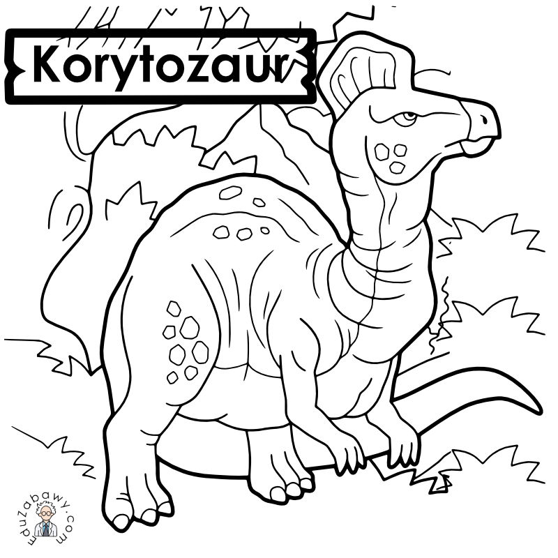 Kolorowanki online: Dinozaur: Roślinożerny Korytozaur