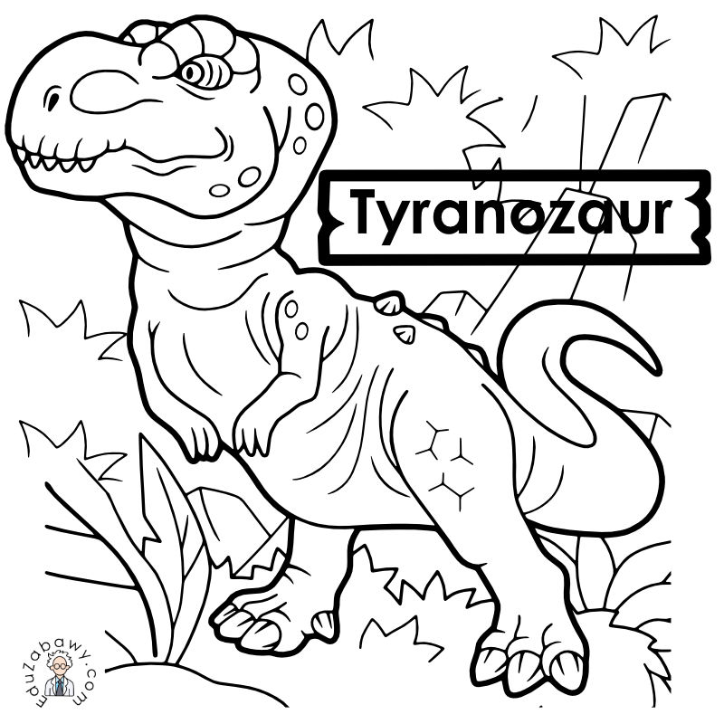 Kolorowanki online: Dinozaur: Mięsożerny Tyranozaur