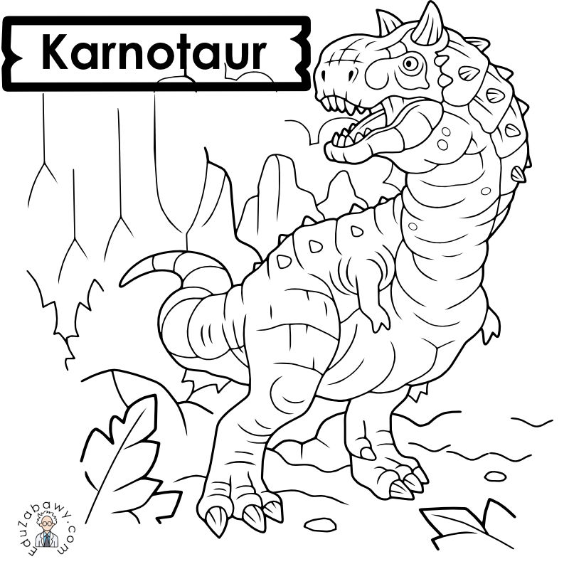 Kolorowanki online: Dinozaur: Karnotaur