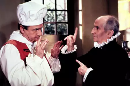 Obrazek do pytania: Którą scenę ze Skąpca Moliera przedstawia ten kadr z filmu?