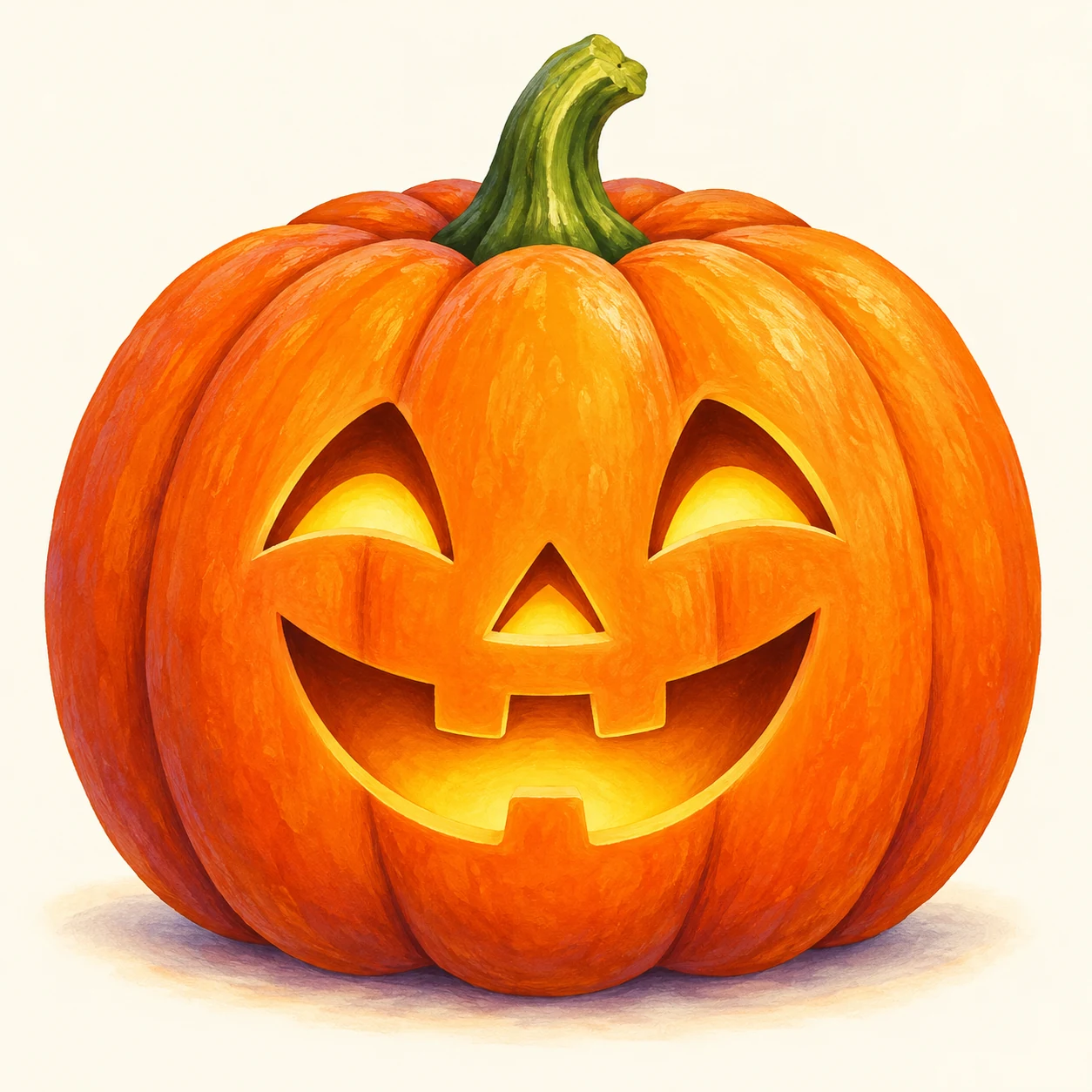 Quiz: Halloween – quiz dla klas 1–3 2 Obrazek do pytania: Z czego zrobiono pomarańczowy lampion na obrazku?