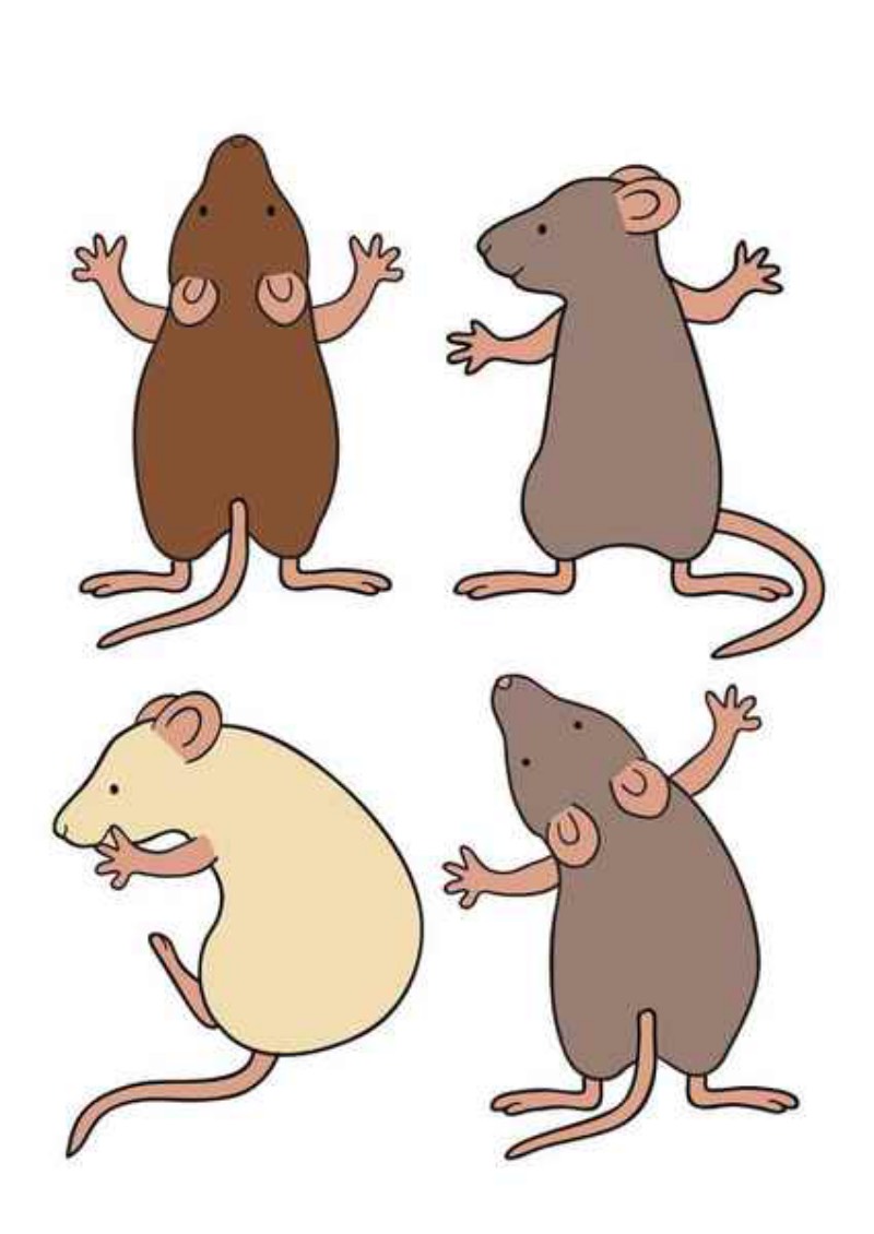ułóż historyjkę z obrazków: Małe myszki 1