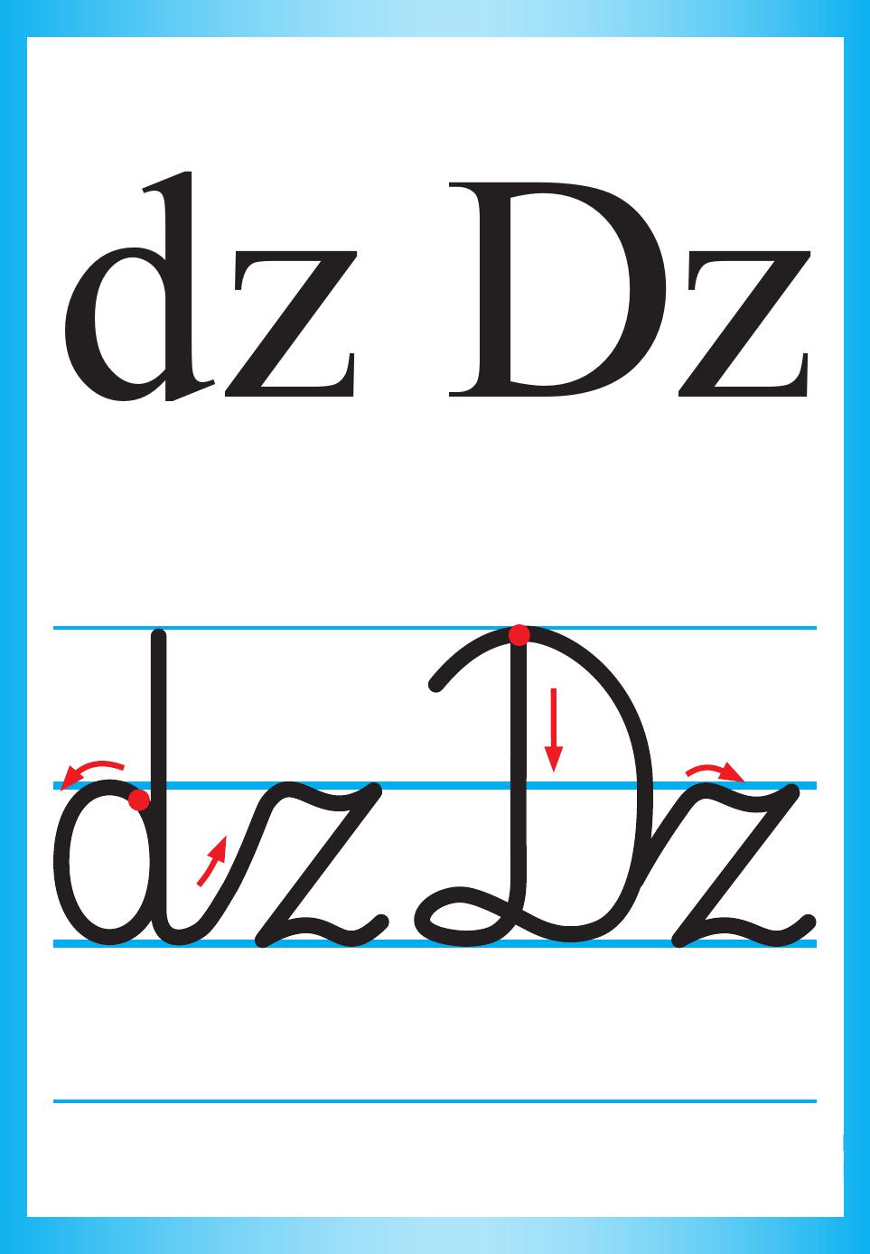 Alfabet polski, pisany dla dzieci do druku 10