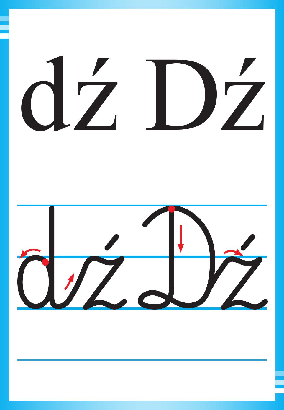 Alfabet polski, pisany dla dzieci do druku 11