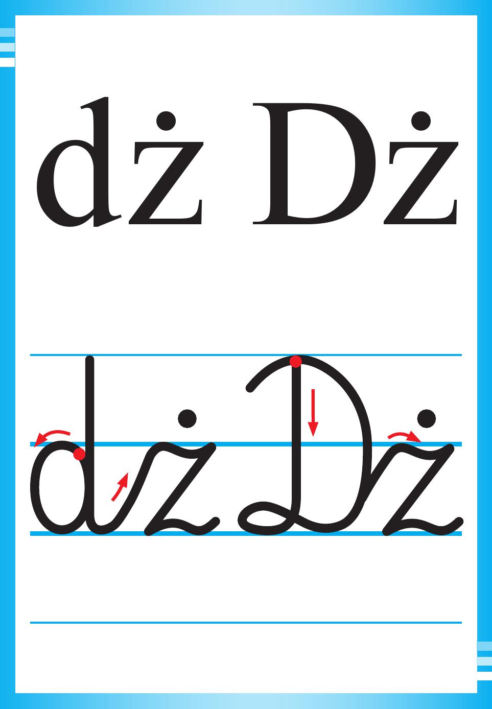 Alfabet polski, pisany dla dzieci do druku 12