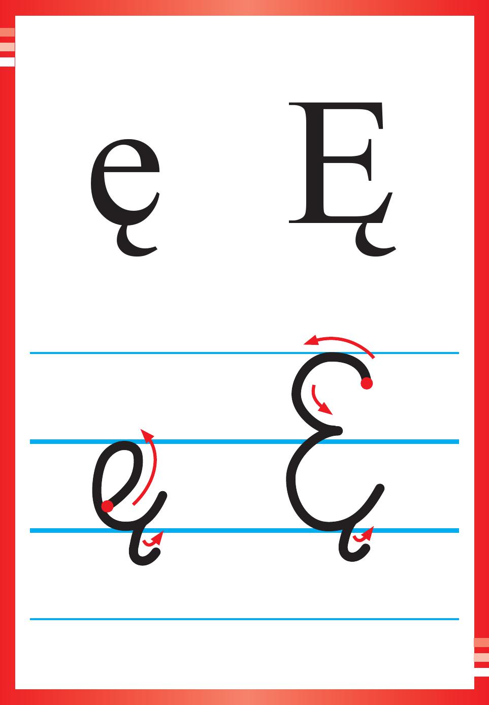 Alfabet polski, pisany dla dzieci do druku 14