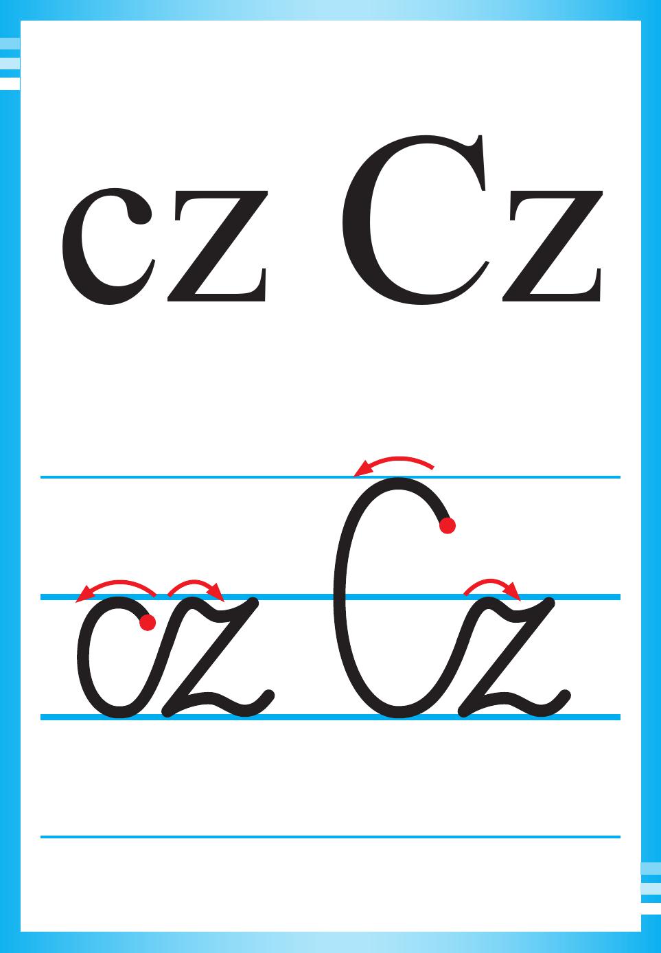 Alfabet polski, pisany dla dzieci do druku 7