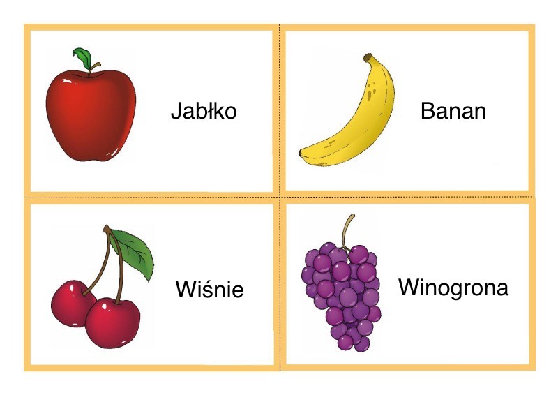 Tablice edukacyjne: owoce do druku 7