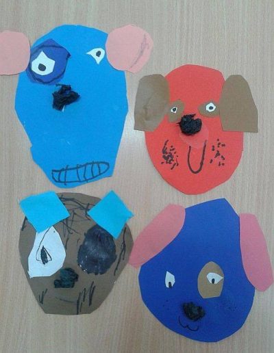 Praca plastyczna: Pieski z bloku technicznego 1