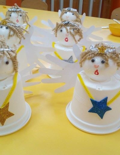 Praca plastyczna: Aniołek z doniczki 2