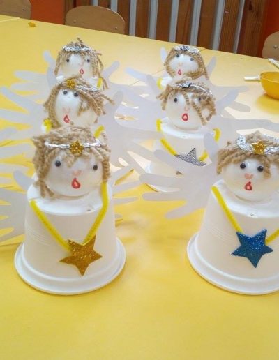 Praca plastyczna: Aniołek z doniczki 4