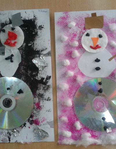 Praca plastyczna: Bałwanek gąbką malowany 67