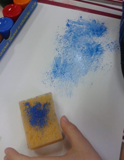 Praca plastyczna: Bałwanek gąbką malowany 61