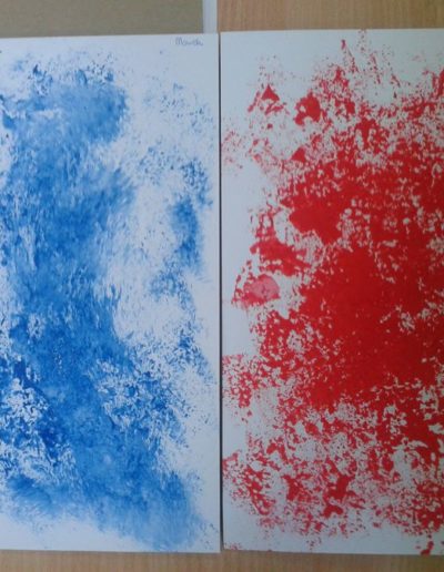 Praca plastyczna: Bałwanek gąbką malowany 64