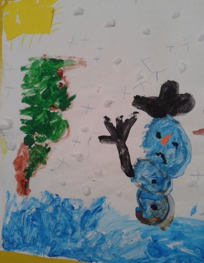 Praca plastyczna: Bałwanki - praca zbiorowa 10