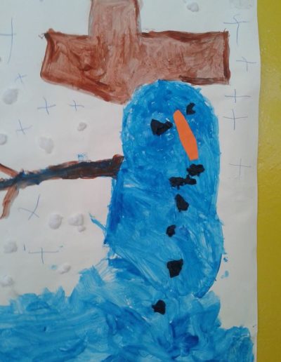 Praca plastyczna: Bałwanki - praca zbiorowa 2