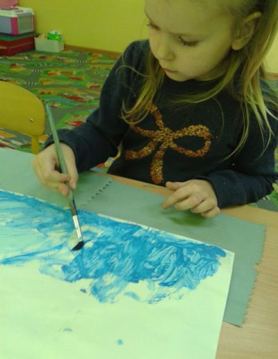 Praca plastyczna: Bałwanki - praca zbiorowa 9