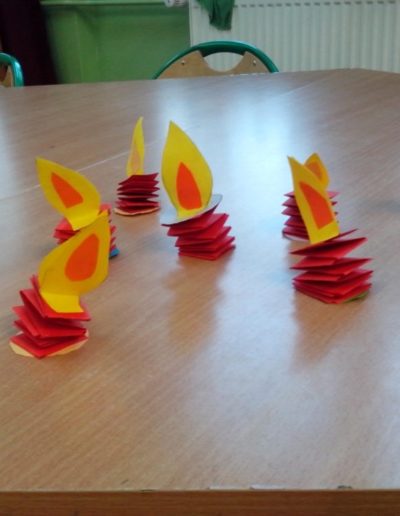 Praca plastyczna: Bezpieczne świeczki 1