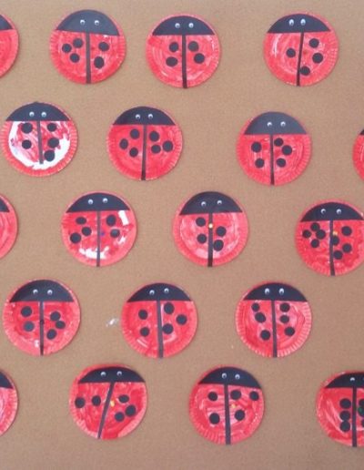 Praca plastyczna: Biedronka z papierowych talerzyków 2