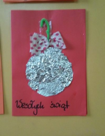 Praca plastyczna: Kartki świąteczne - Bombki 2