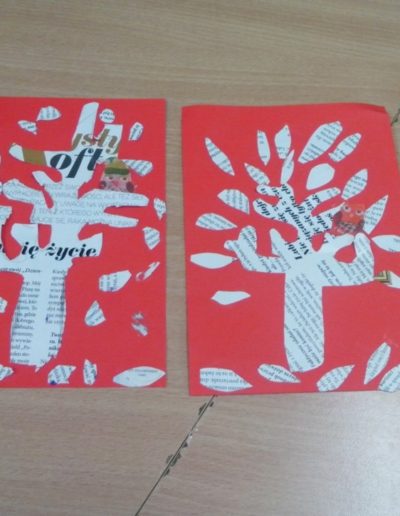 Praca plastyczna: Gazetowe drzewo 2