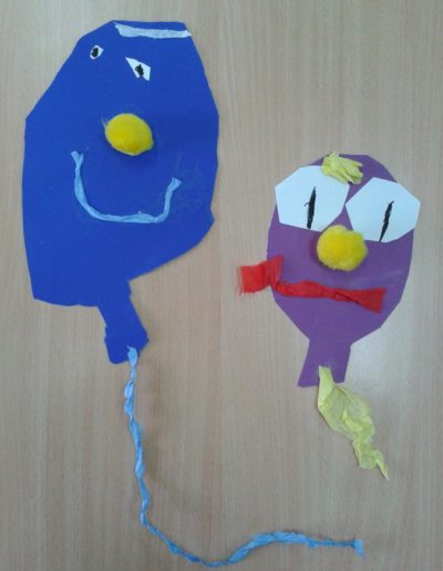 Praca plastyczna: Karnawał - wycinane balony 5