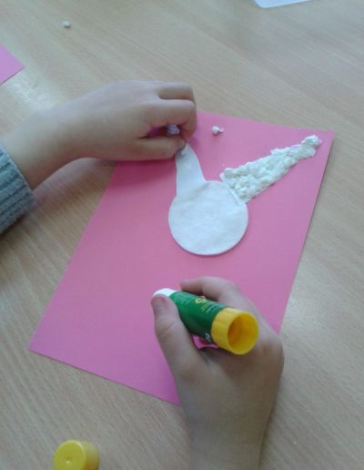 Praca plastyczna: Kartka świąteczna - Zajączek 10