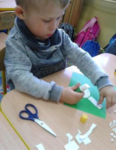 Praca plastyczna: Kartka świąteczna - Zajączek 13