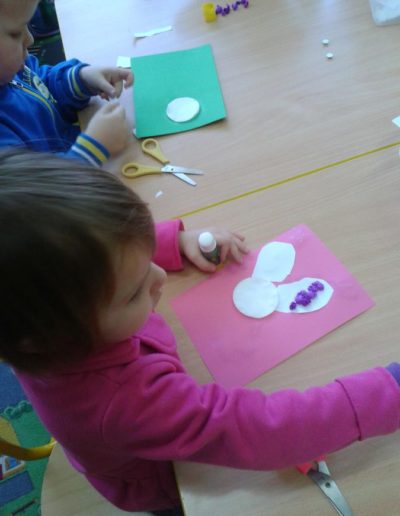 Praca plastyczna: Kartka świąteczna - Zajączek 5