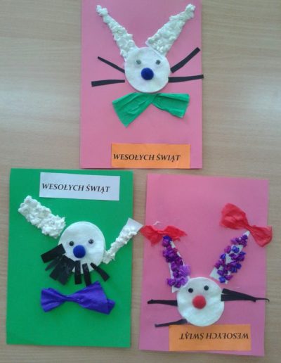 Praca plastyczna: Kartka świąteczna - Zajączek 6
