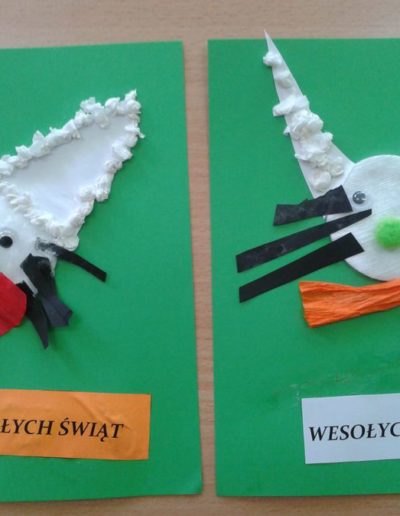 Praca plastyczna: Kartka świąteczna - Zajączek 9