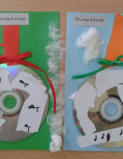Praca plastyczna: Kartki świąteczne - bombka 1