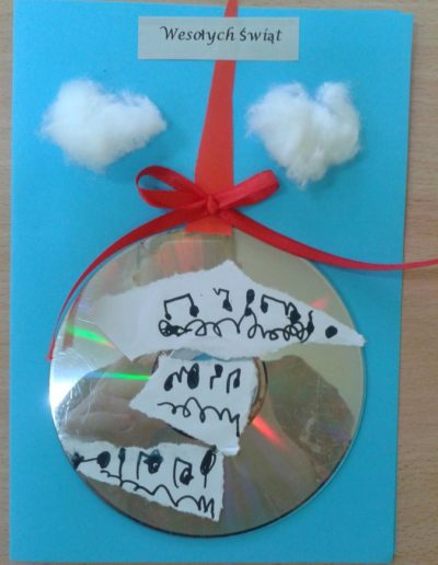 Praca plastyczna: Kartki świąteczne - bombka 2