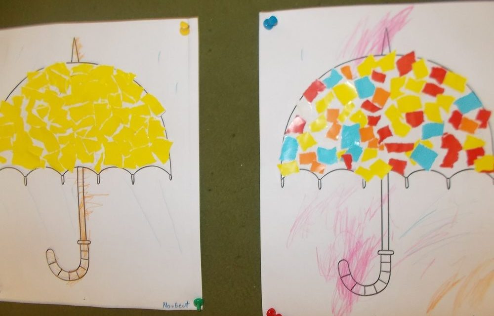 Praca plastyczna: Kolorowe parasolki