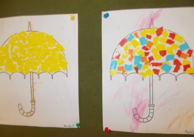 Praca plastyczna: Kolorowe parasolki