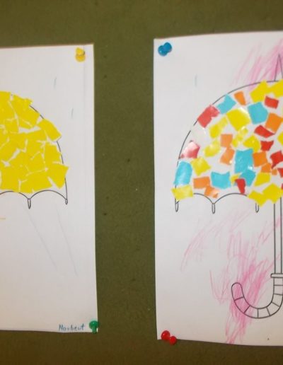 Praca plastyczna: Kolorowe parasolki 1