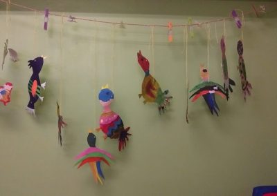 Praca plastyczna: Kolorowe ptaki na sznurku