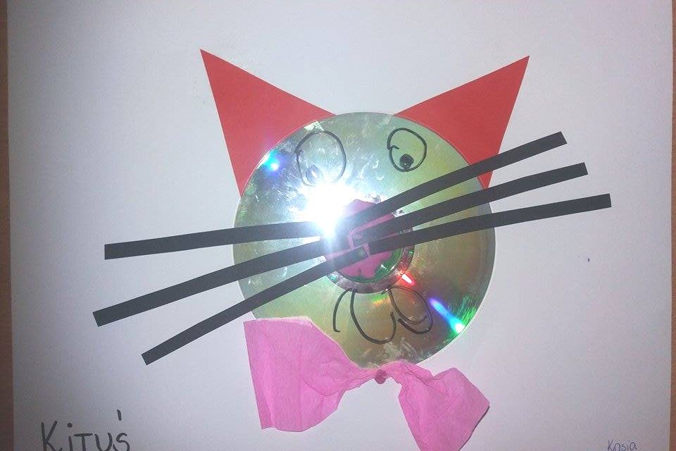 Praca plastyczna: Kot CD