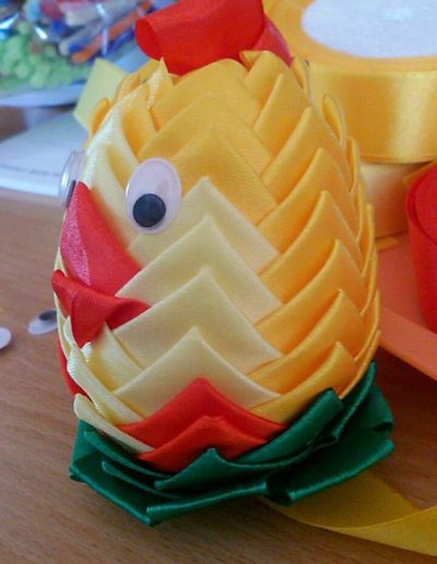 Praca plastyczna: Kurczaki ze wstążek 2